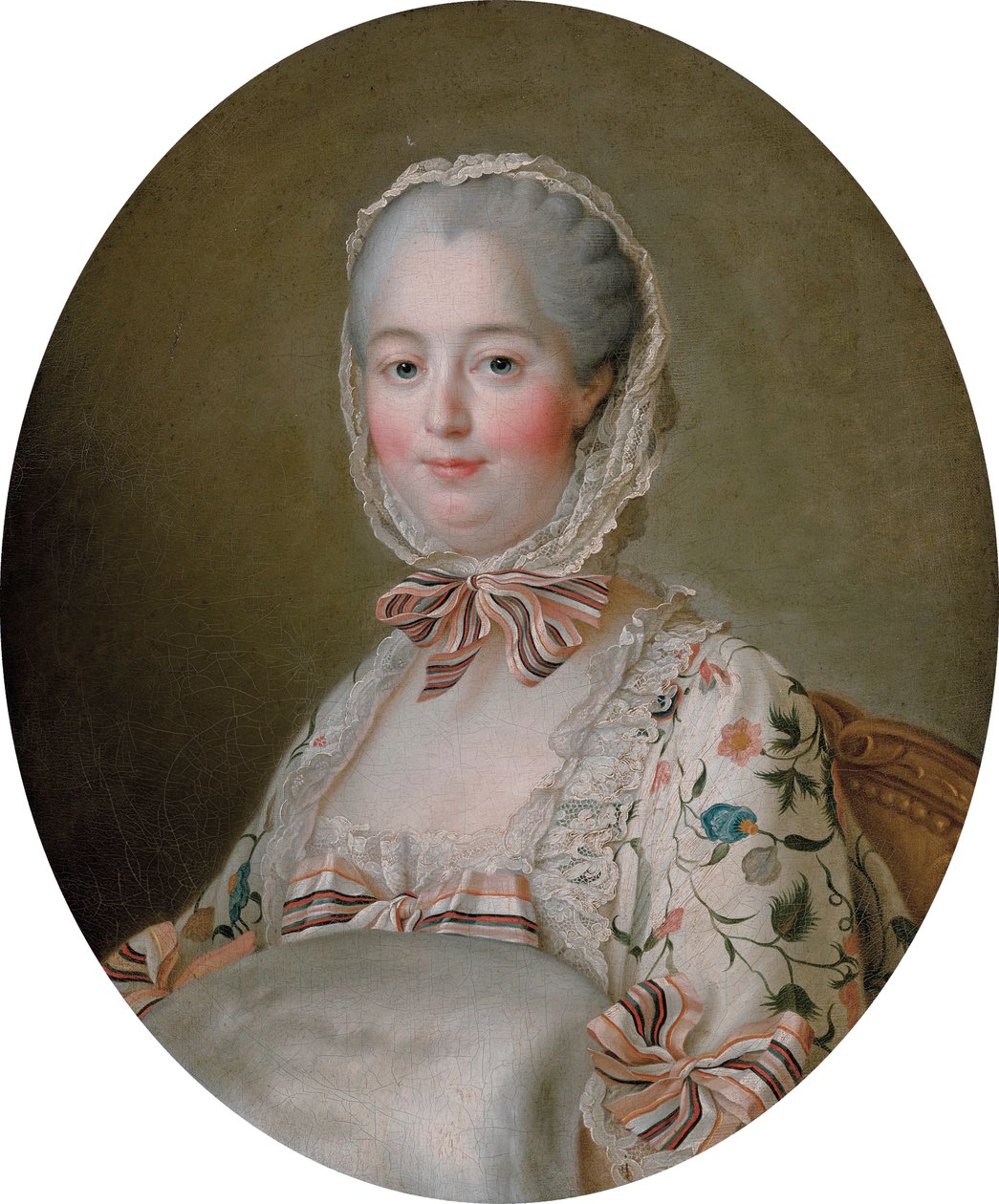 Jeanne-Antoinette Poisson, Marquise de Pompadour (1721-1764), von François-Hubert Drouais von Francois Hubert Drouais