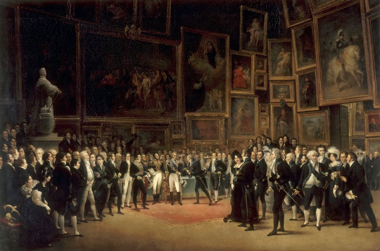 Charles X verteilt Auszeichnungen an Künstler, die im Salon von 1824 im Louvre ausstellen von François Joseph Heim