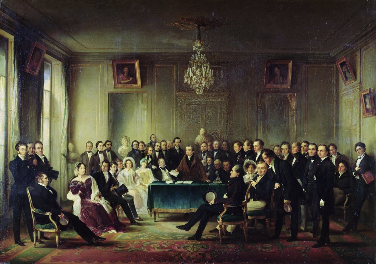 Francois Andrieux (1759-1833) liest seine Tragödie 