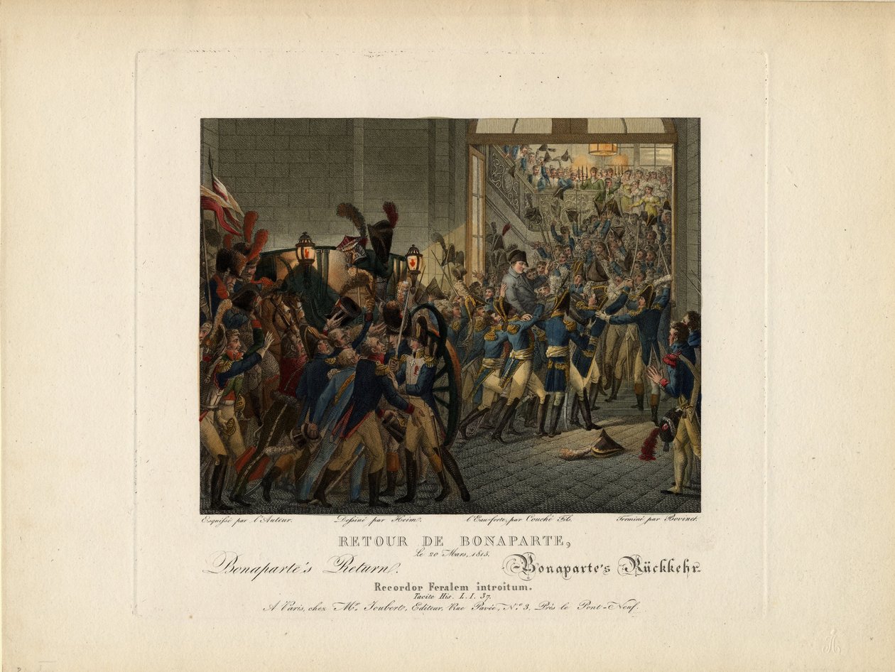 Napoleon kehrt von der Insel Elba zurück, 1815 von François Joseph Heim