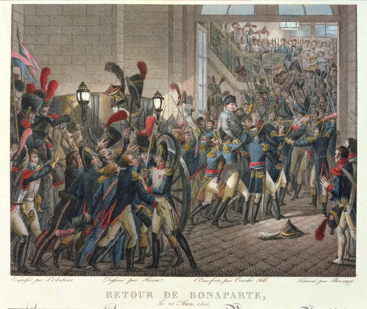 Die Rückkehr Napoleons I. (1769-1821) in die Tuilerien, 20. März 1815 von François Joseph Heim