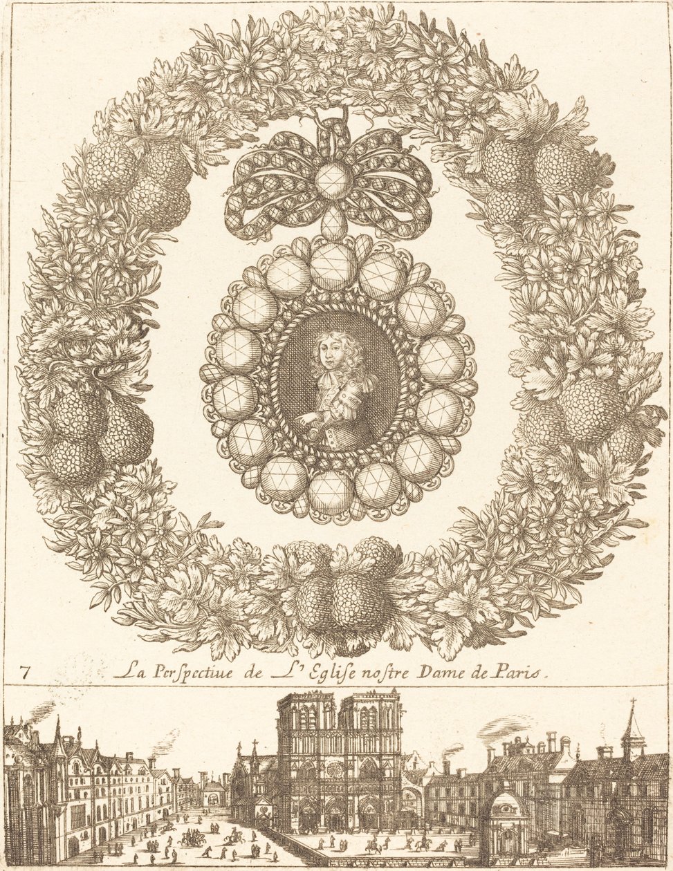 Die Perspektive der Kirche Notre Dame de Paris von François Le Febvre
