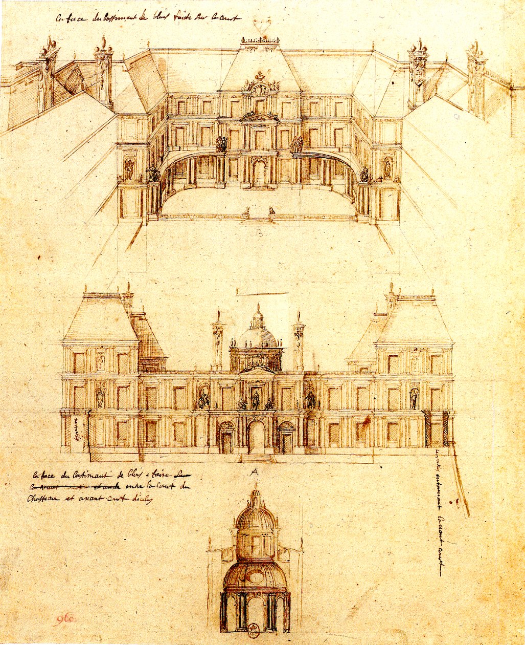 François Mansart, Projekt für Blois – Cosperec 1998 S. 160 von Francois Mansart