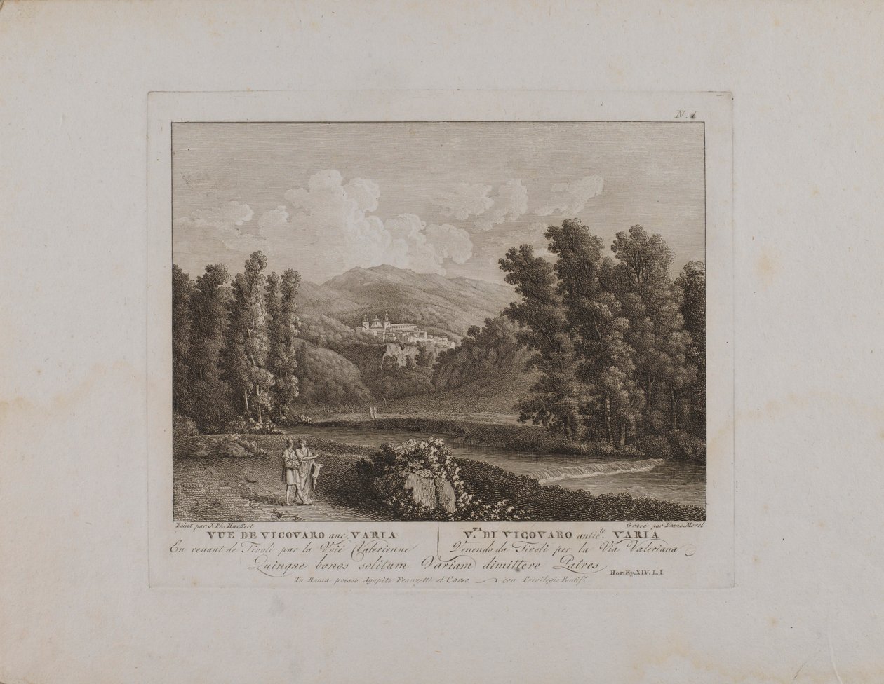 Ansicht von Vicovaro Anc. Varia (Nr. 1) von François Morel