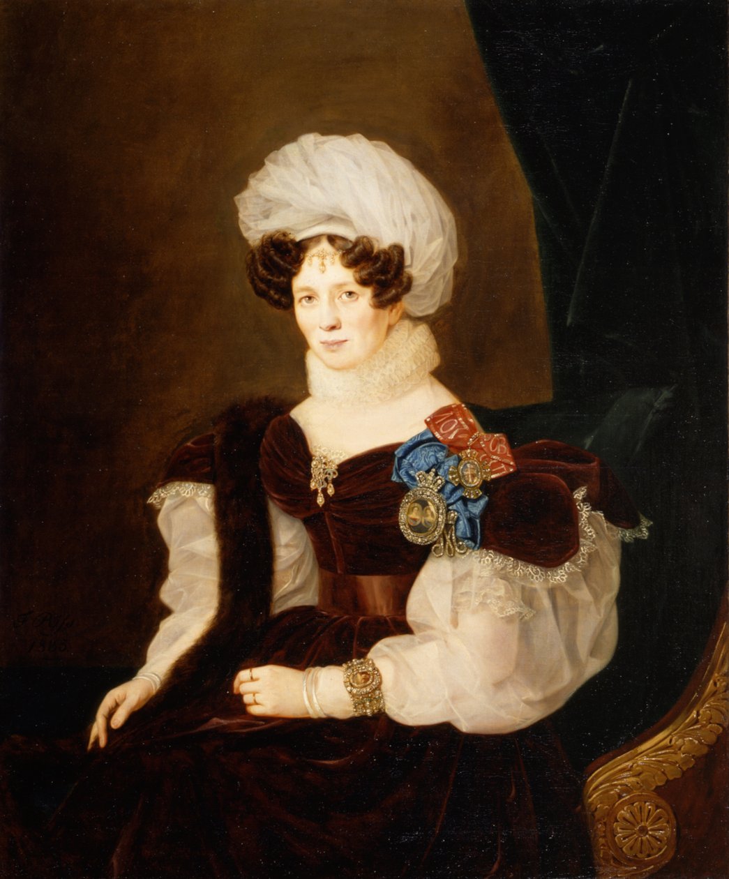 Porträt von Prinzessin Tatyana Vasilyevna Golitsyna von François Nicolas Riss