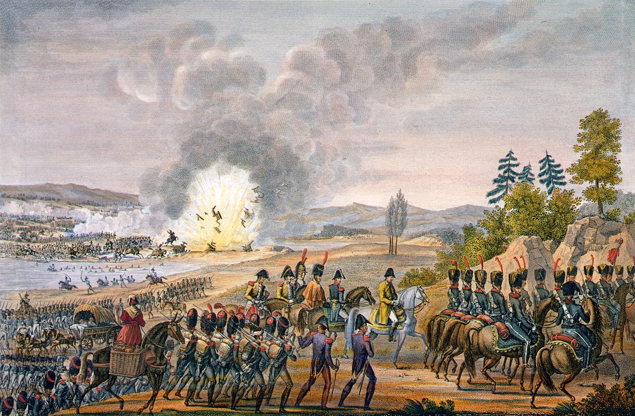 Der französische Rückzug nach der Schlacht von Leipzig, Deutschland, 19. Oktober 1813 von François Pigeot