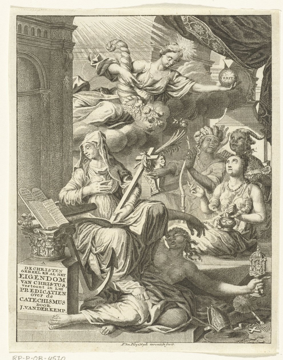 Allegorie mit weiblichen Personifikationen der Wahrheit und Tugenden und Laster von François van Bleyswijck