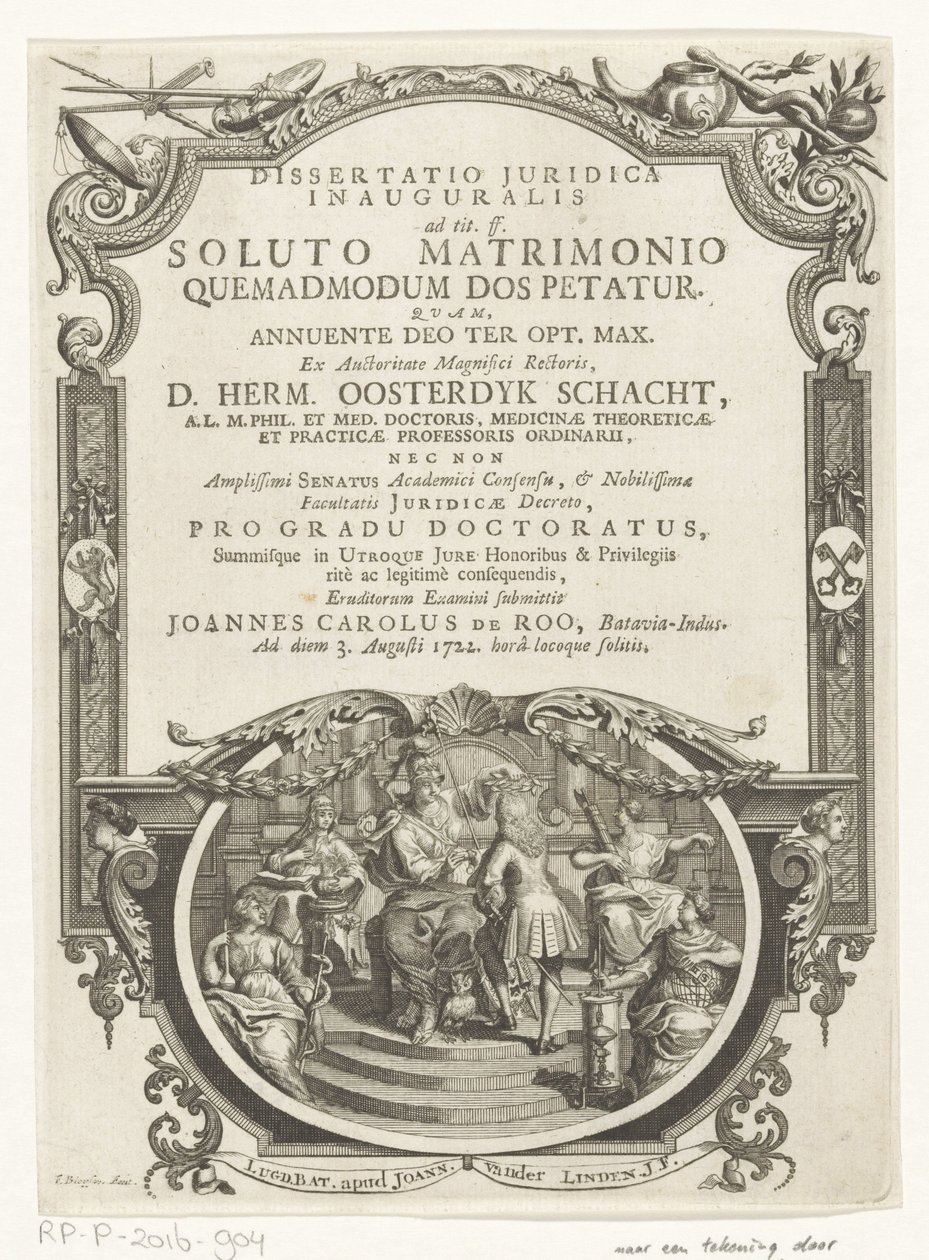 Minerva krönt Schriftsteller von François van Bleyswijck