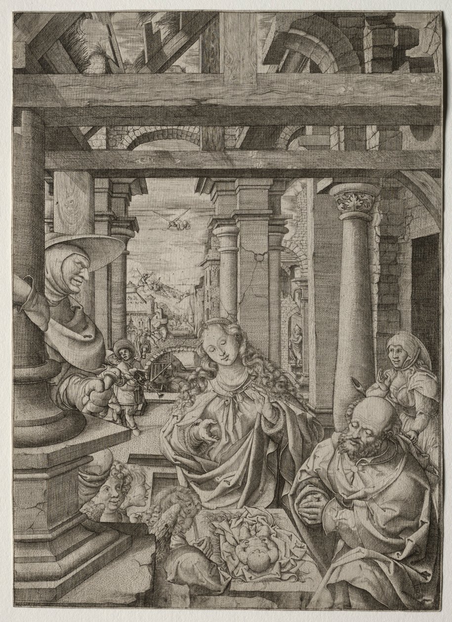 Anbetung der Hirten, um 1522-1525 von Frans Crabbe van Esplegem
