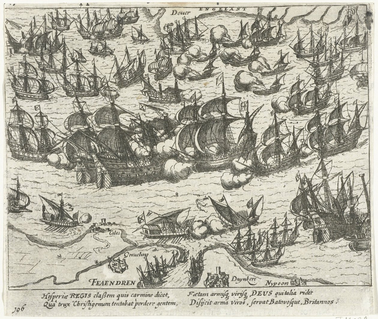 Das Sinken der Spanischen Armada 1588, 1613-1615 von Frans Hogenberg
