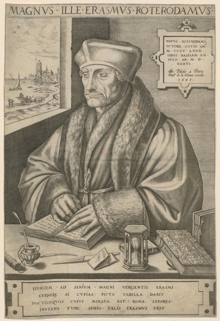 Porträt von Erasmus von Rotterdam von Frans Huys
