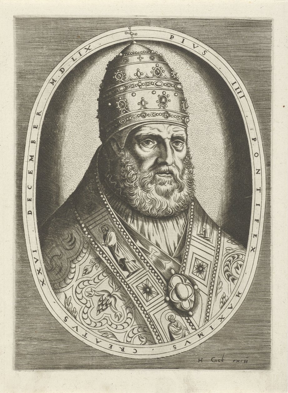 Porträt von Papst Pius IV von Frans Huys