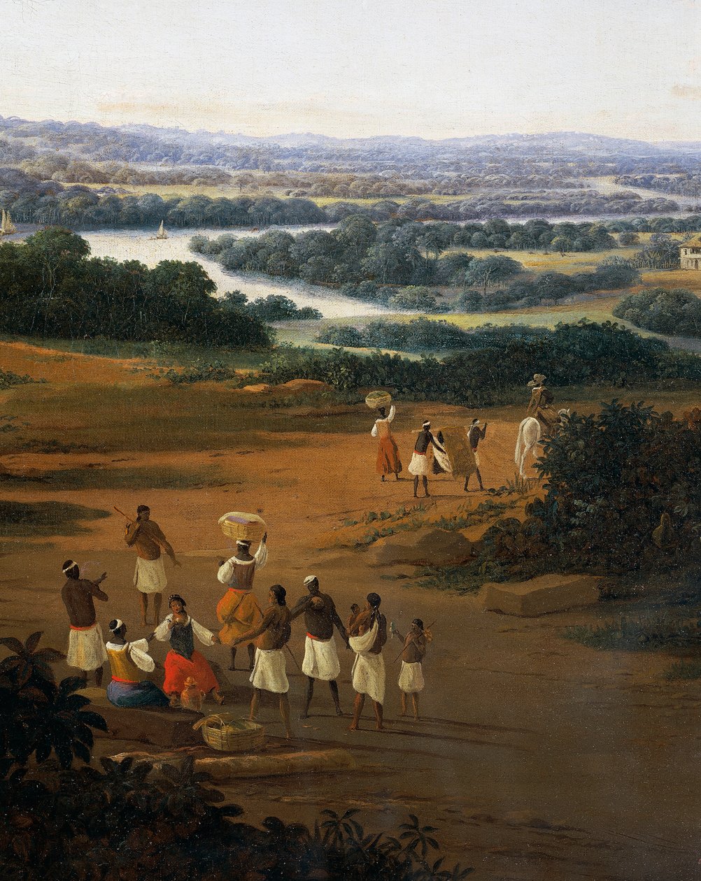 Serinhaem-Dorf in Brasilien oder Das Zuhause eines Zuckerrohrpflanzers in Brasilien von Frans Post
