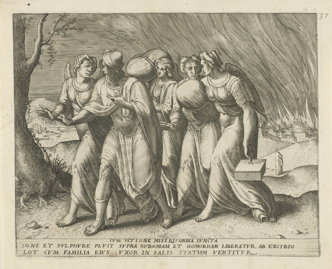 Lot verlässt Sodom von Frans Menton
