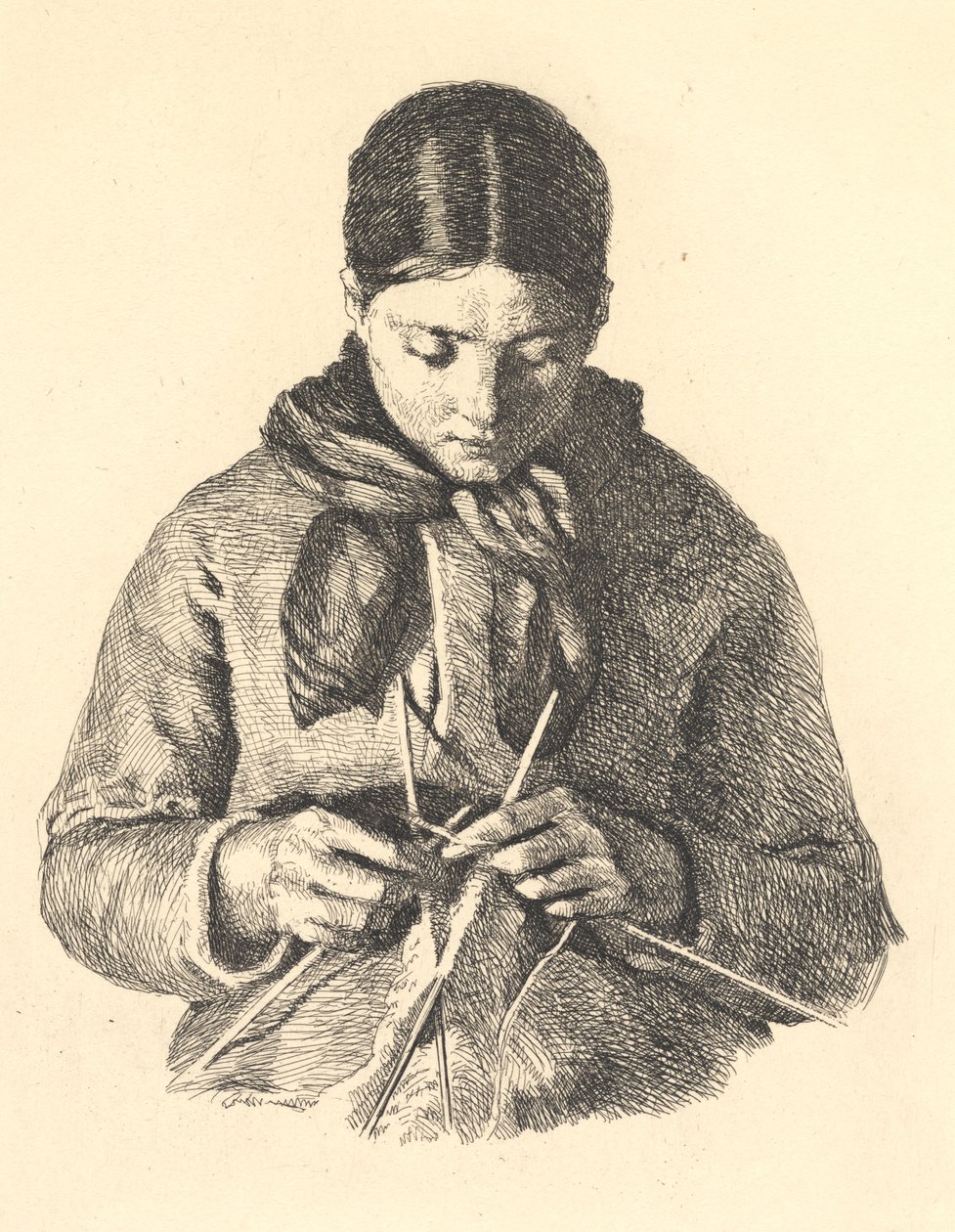 Die Strickerin von Frans Schwartz