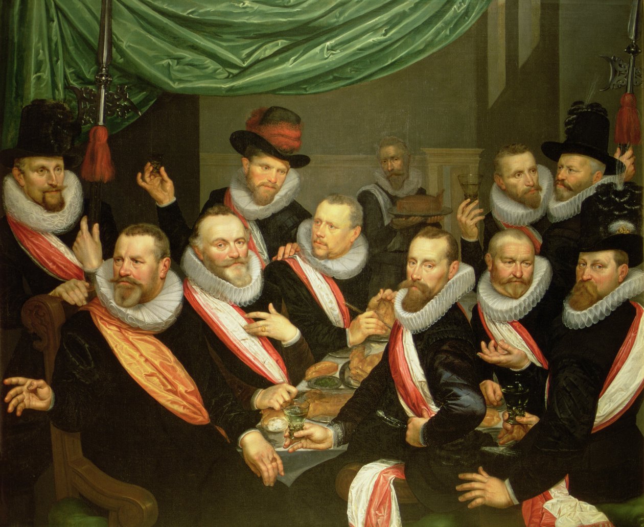 Bankett der Offiziere und Unteroffiziere der Zivilgarde von San Jorge von Frans de Grebber