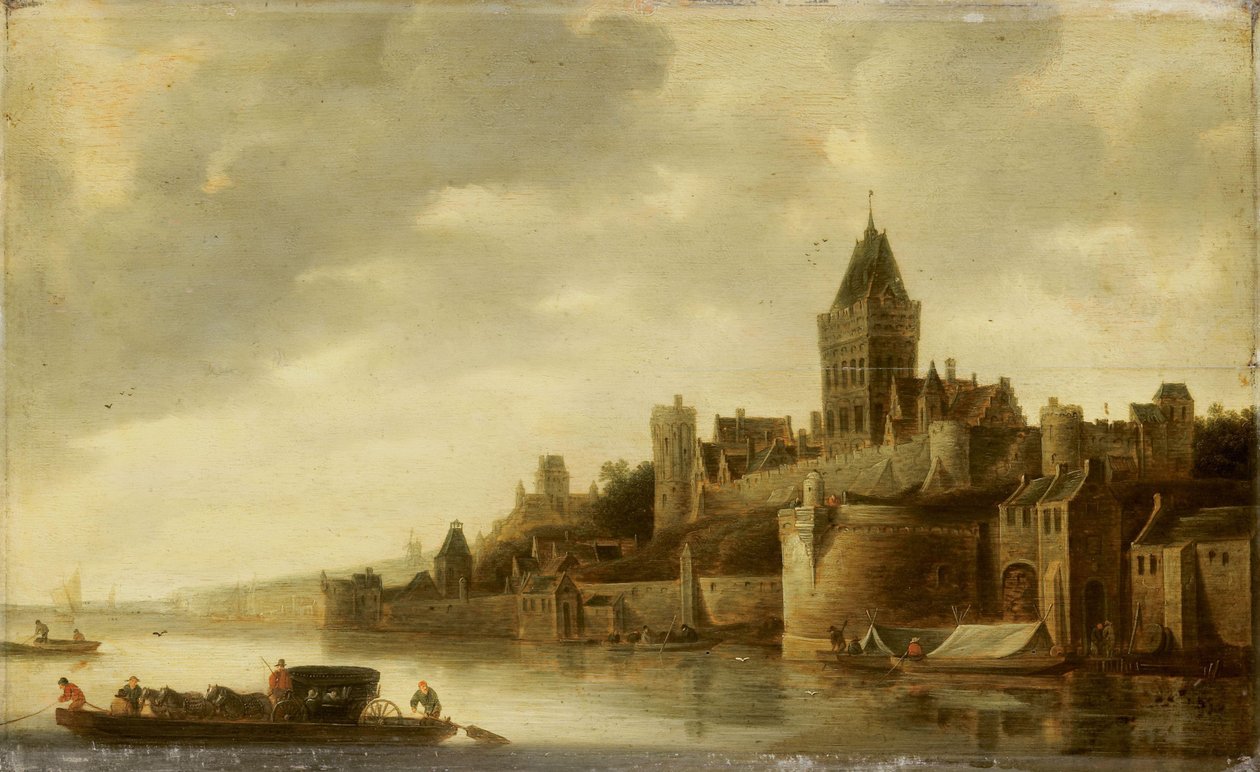 Ansicht des Valkhofs in Nijmegen von Frans de Hulst