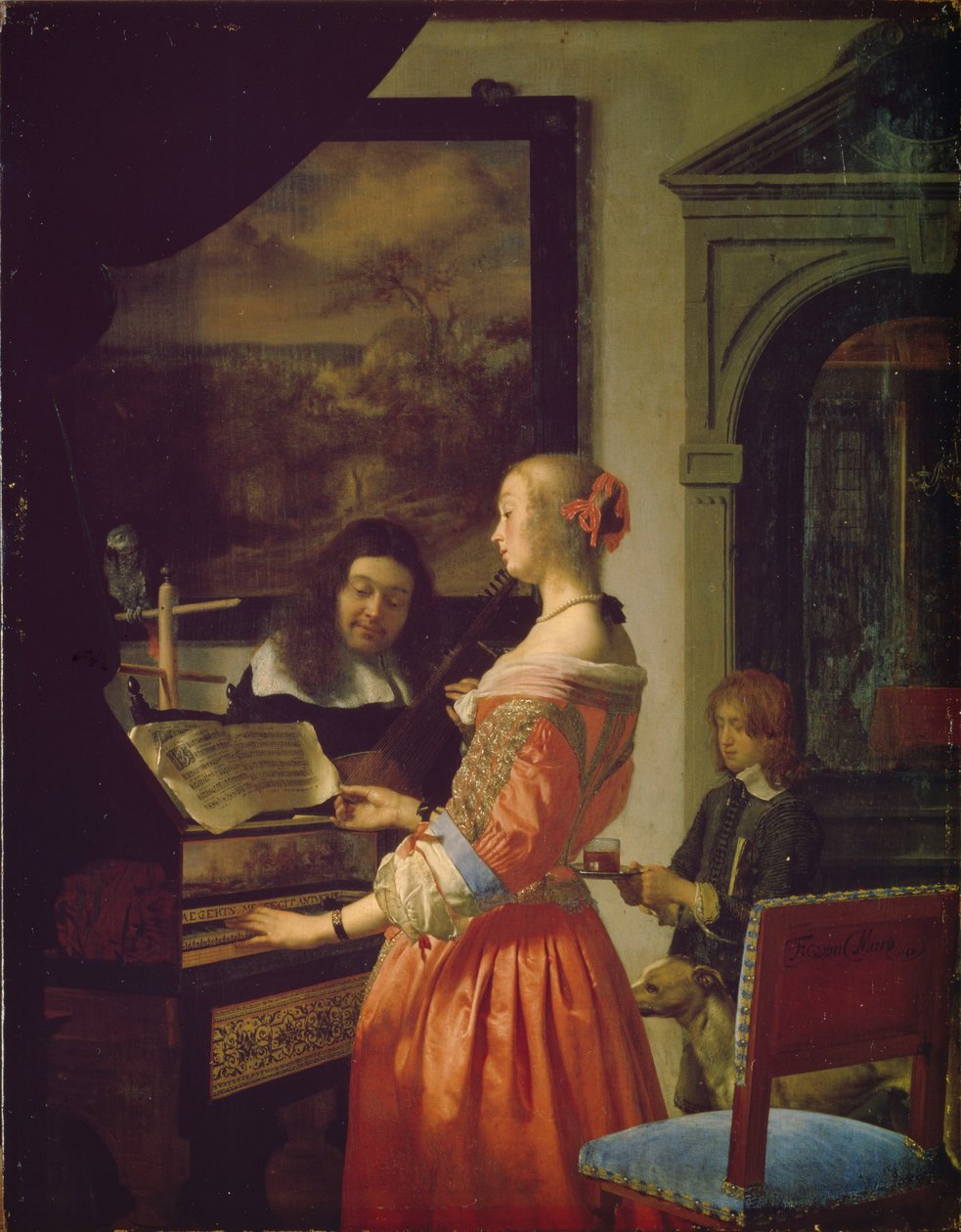 Frau am Cembalo von Frans van Mieris the Elder