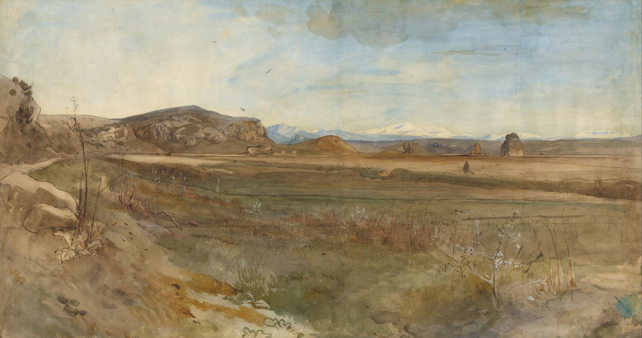 Campagna-Landschaft an der Via Flaminia von Franz Albert Venus