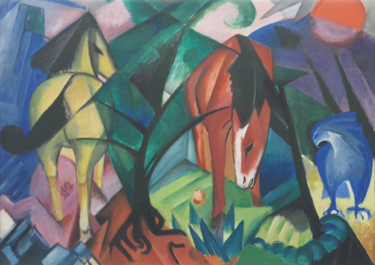 Pferde und Adler von Franz Marc