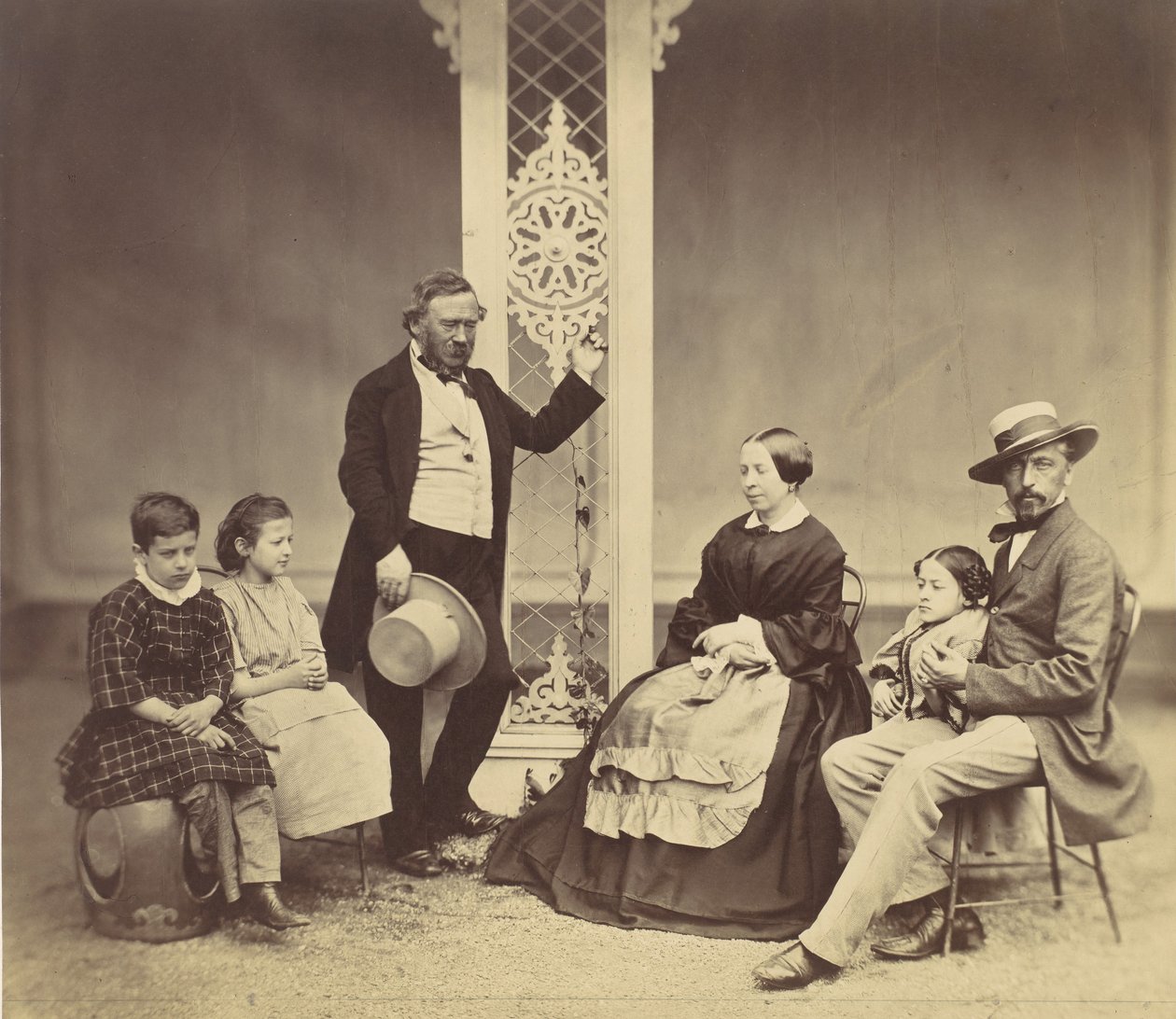 [Gruppenporträt von sechs Personen], 1850er-60er Jahre von Franz Antoine