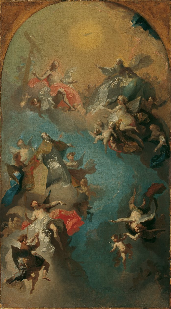Die Aufnahme des heiligen Augustinus in den Himmel von Franz Anton Maulbertsch