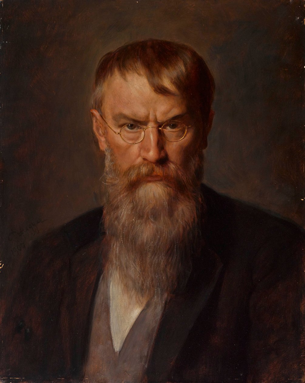 Porträt von Franz von Lenbach von Franz Defregger von