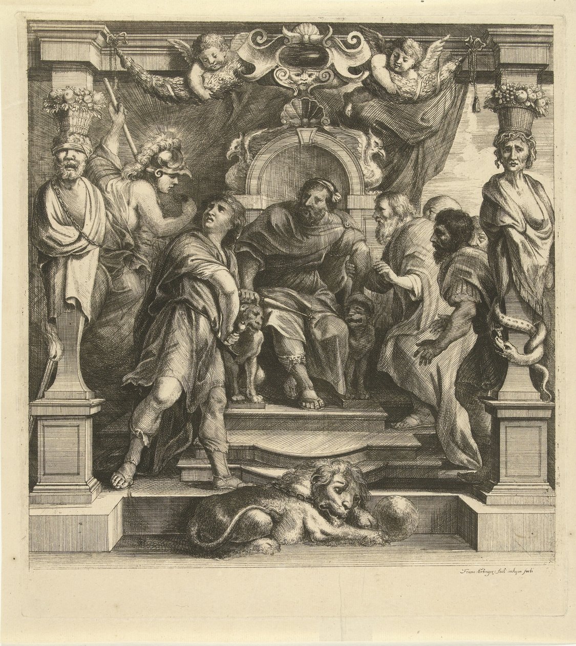 Streit von Achilles mit Agamemnon von Franz Ertinger