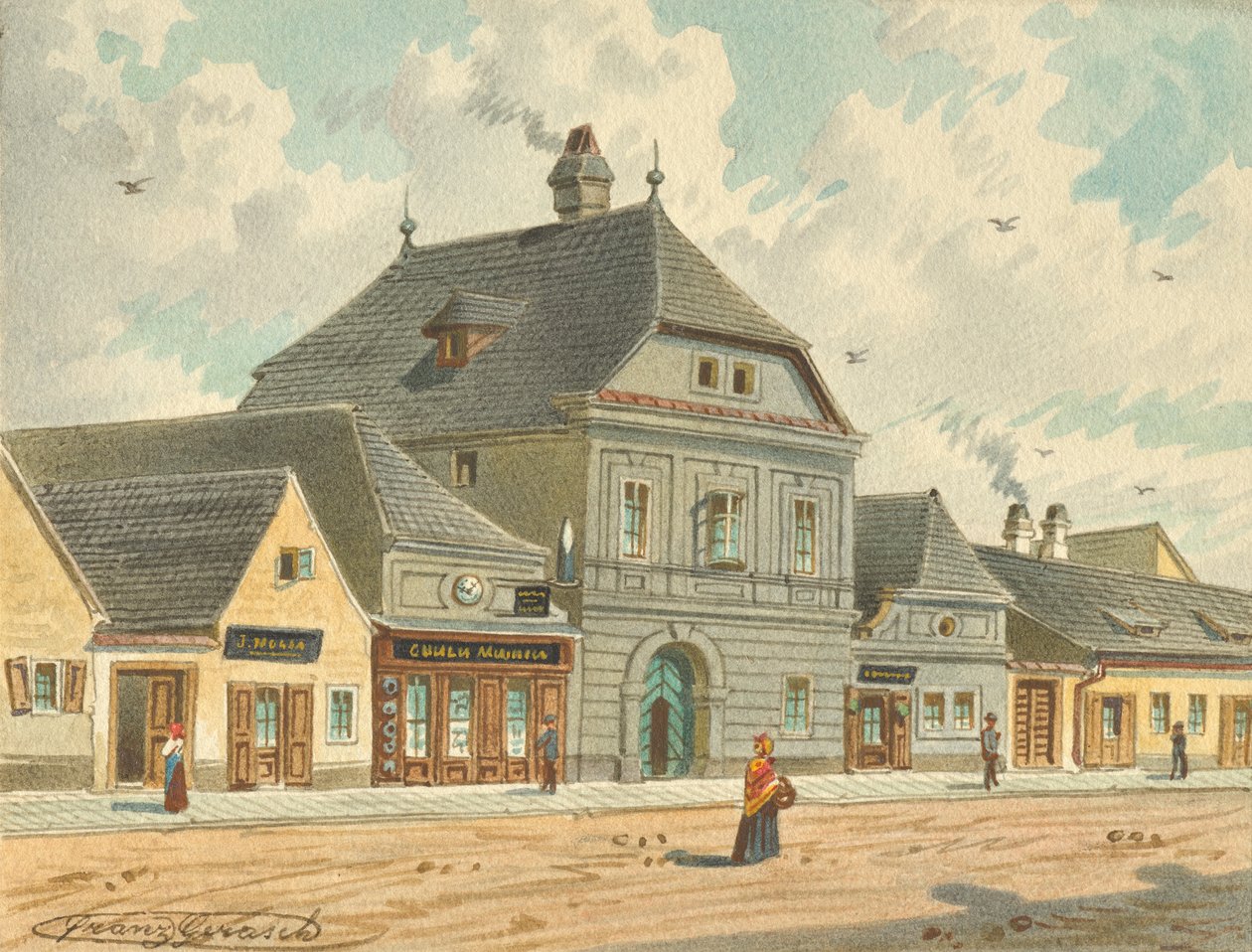 Das einstige Jagdschloss der Kaiserin Maria Theresia in der Erdbergstraße 109 in Wien von Franz Gerasch