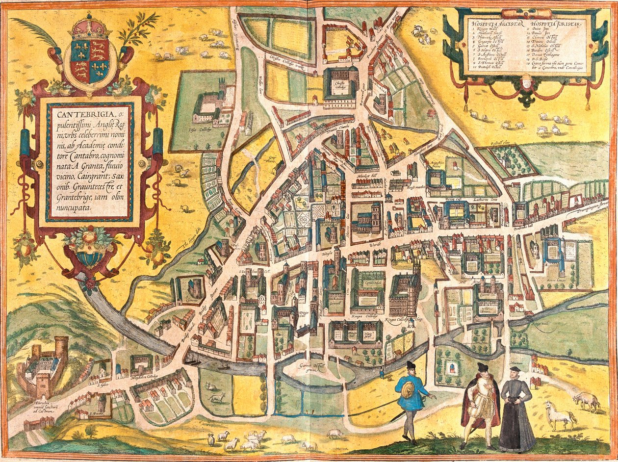 Karte von Cambridge, England von Franz Hogenberg