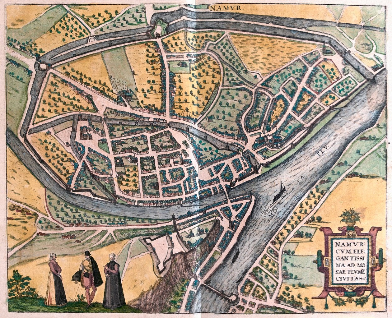 Namur und die Maas, Belgien von Franz Hogenberg