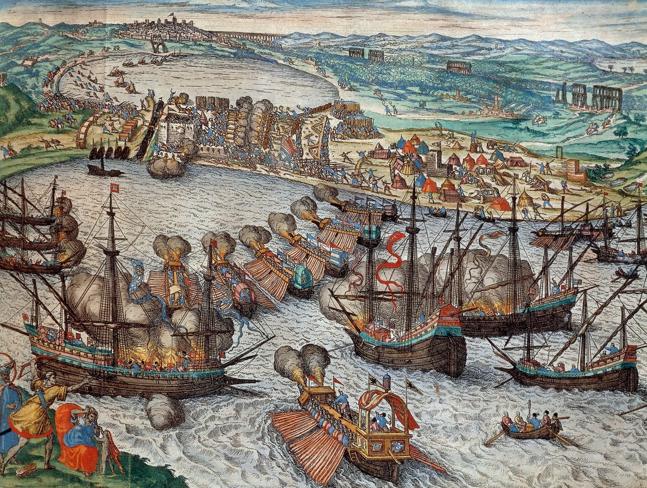 Die Eroberung von La Goulette und Tunis durch Karl V. von Franz Hogenberg