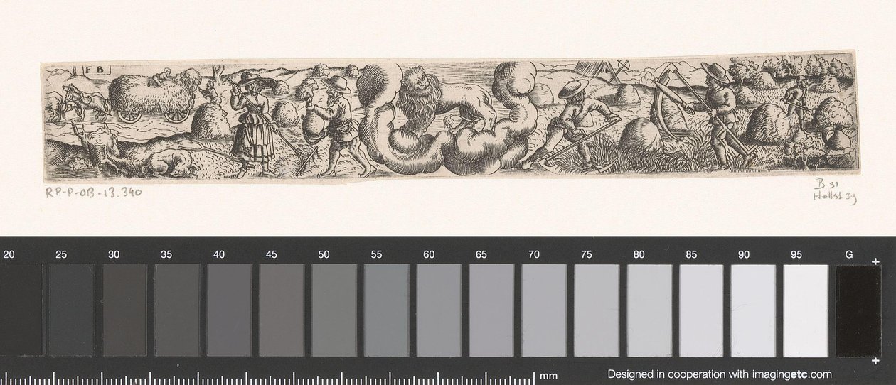 Löwe (Juli) Zwölf Monate des Jahres mit Tierkreiszeichen (Serientitel) von Franz Isaac Brun