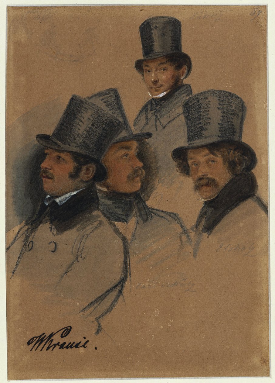 Ludwig Elsholtz, Wilhelm Krause, Karl Friedrich G. Lüderitz, Karl Friedrich Schulz von Franz Krüger