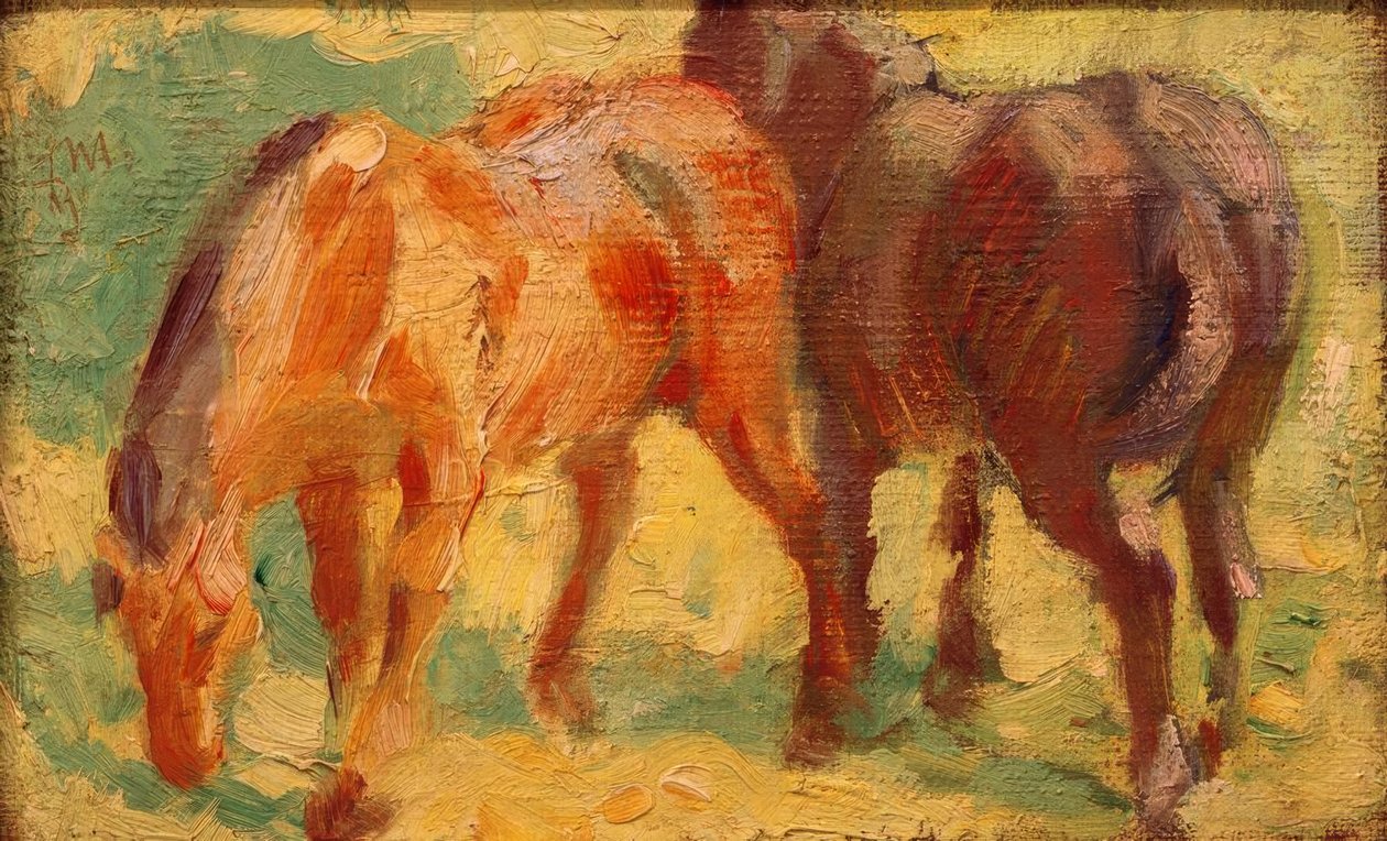Kleines Pferdebild von Franz Marc