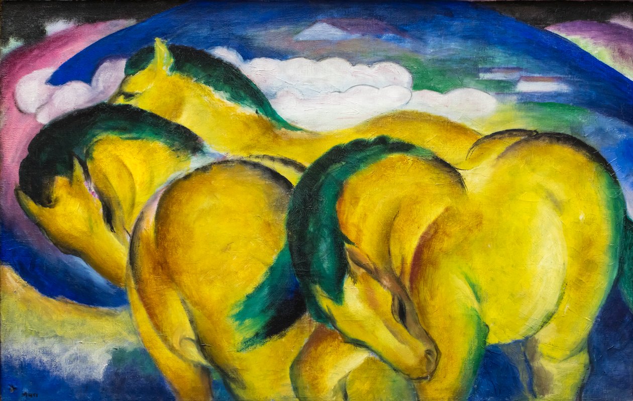 Die kleinen gelben Pferde von Franz Marc