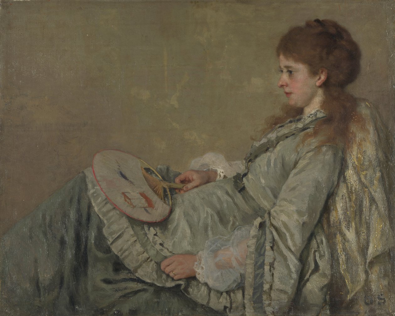 Porträt der Frau des Künstlers, 1872-1873 von Franz Otto Scholderer