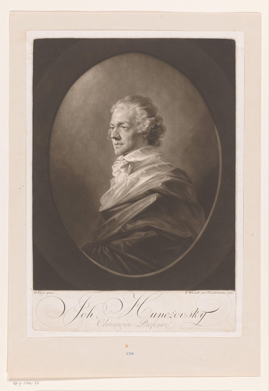 Porträt von Johann Huncžovsky von Franz Wrenk