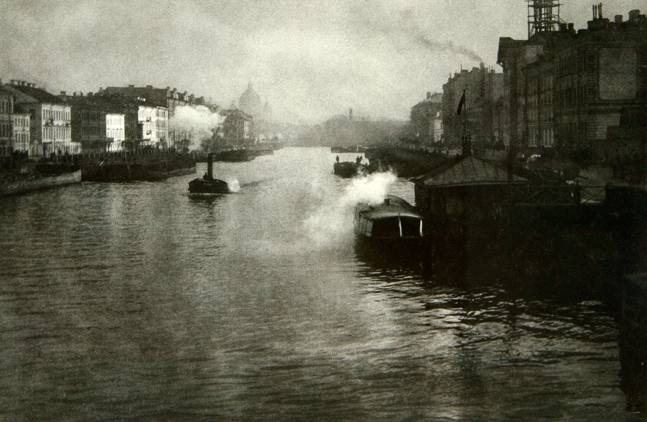 Der Fontanka-Fluss in St. Petersburg, Russland, 1900er Jahre von Fred Boisson