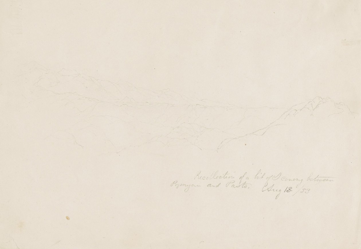 Gebirgslandschaft zwischen Popyan und Pasto, Kolumbien von Frederic Edwin Church