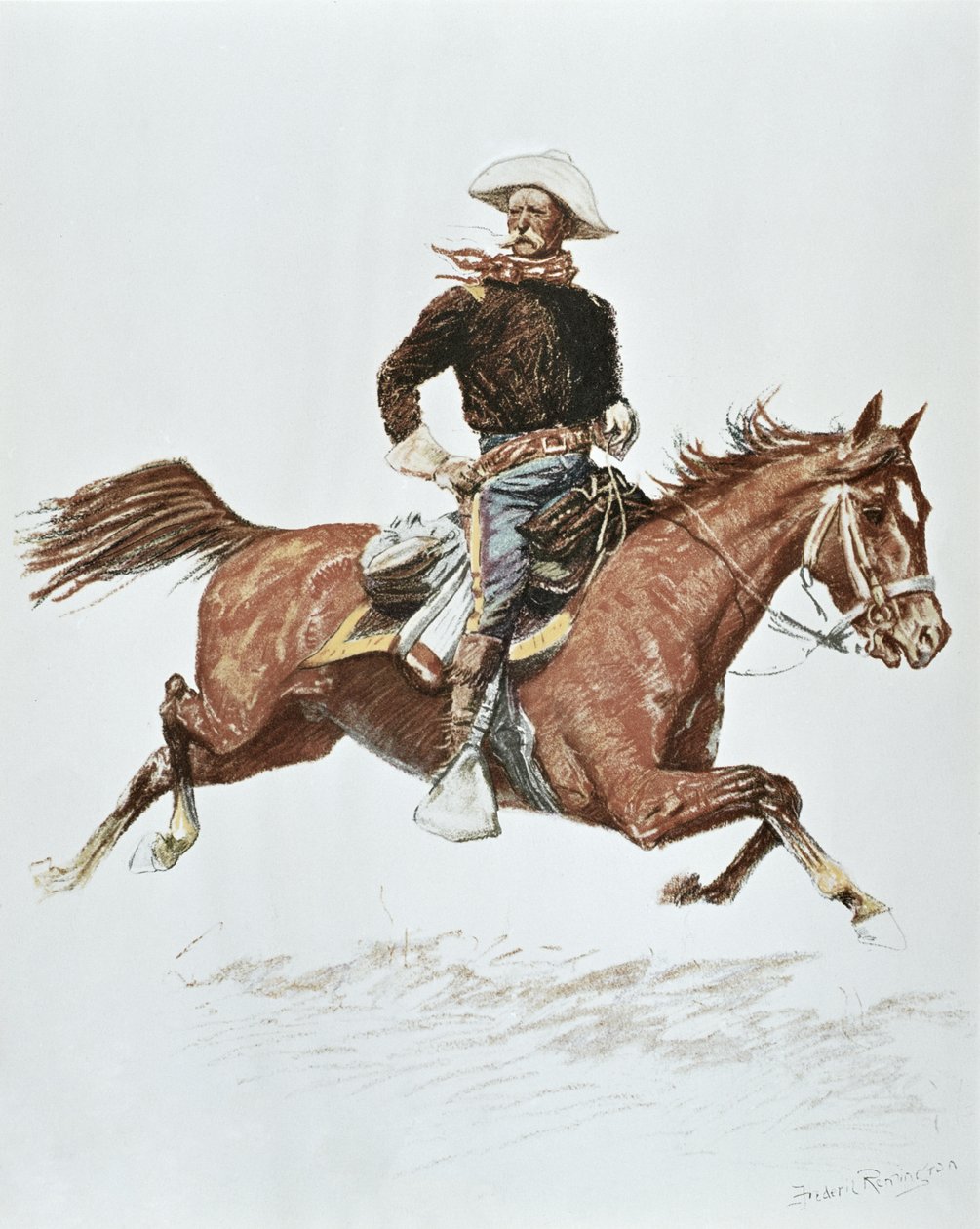 US-Kavallerieoffizier in Felduniform der 1870er Jahre von Frederic (after) Remington