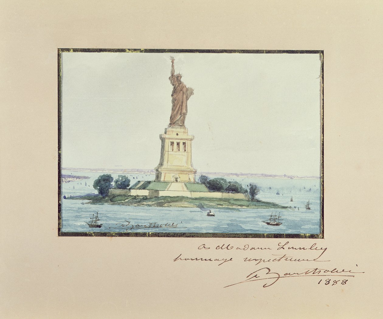 Freiheitsstatue, Beldoe Island, New York City, 1888 von Frederic Auguste Bartholdi