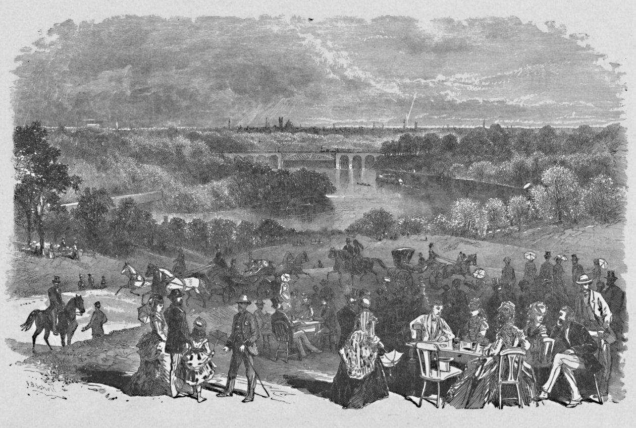 Blick vom Belmont Mansion, Fairmount Park, 1883 von Frederic B. Schell