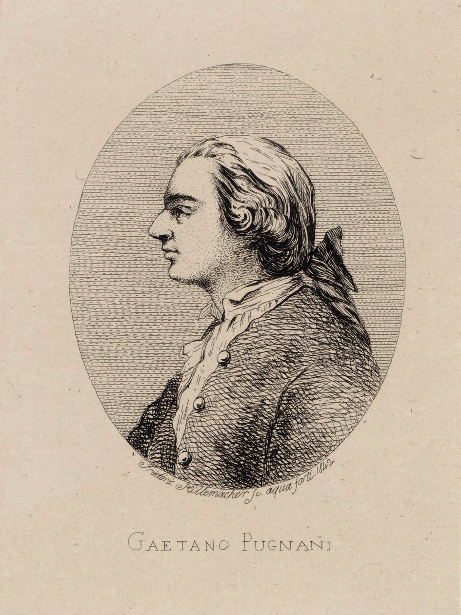 Porträt des Geigers und Komponisten Gaetano Pugnani 1731-1798, 1842 von Frederic Desire Hillemacher