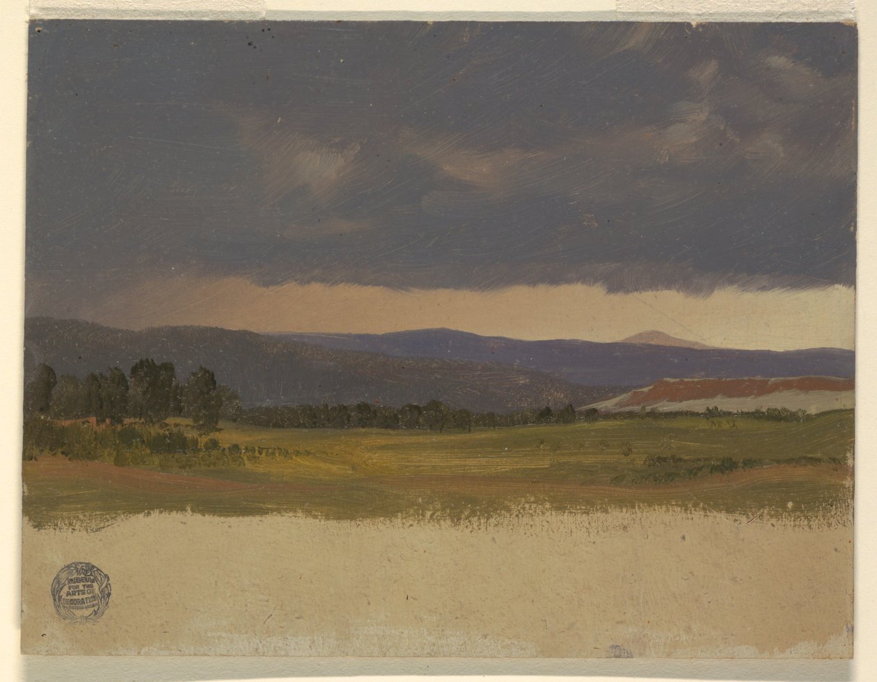 Blauer Hügel unter niedrigen Wolken von Frederic Edwin Church