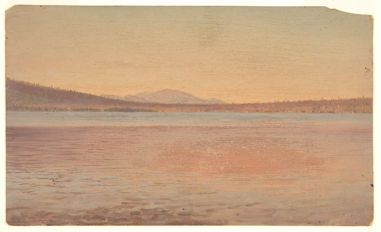 Ferne Ansicht der Berge Katahdin und Traveller vom See Millinocket von Frederic Edwin Church