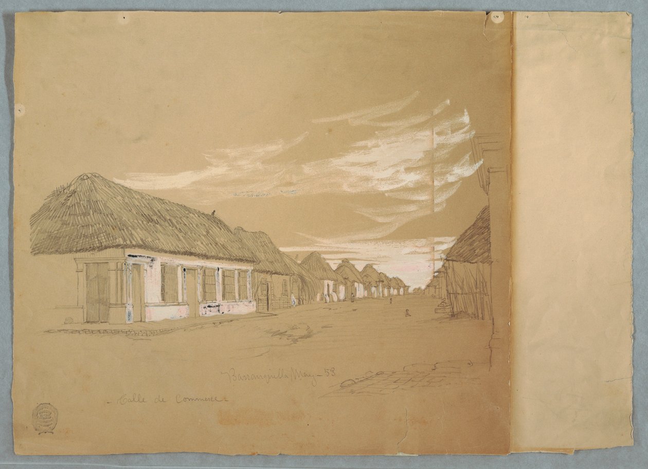 Calle de Commerce, Barranquilla, Kolumbien, Mai 1853 von Frederic Edwin Church