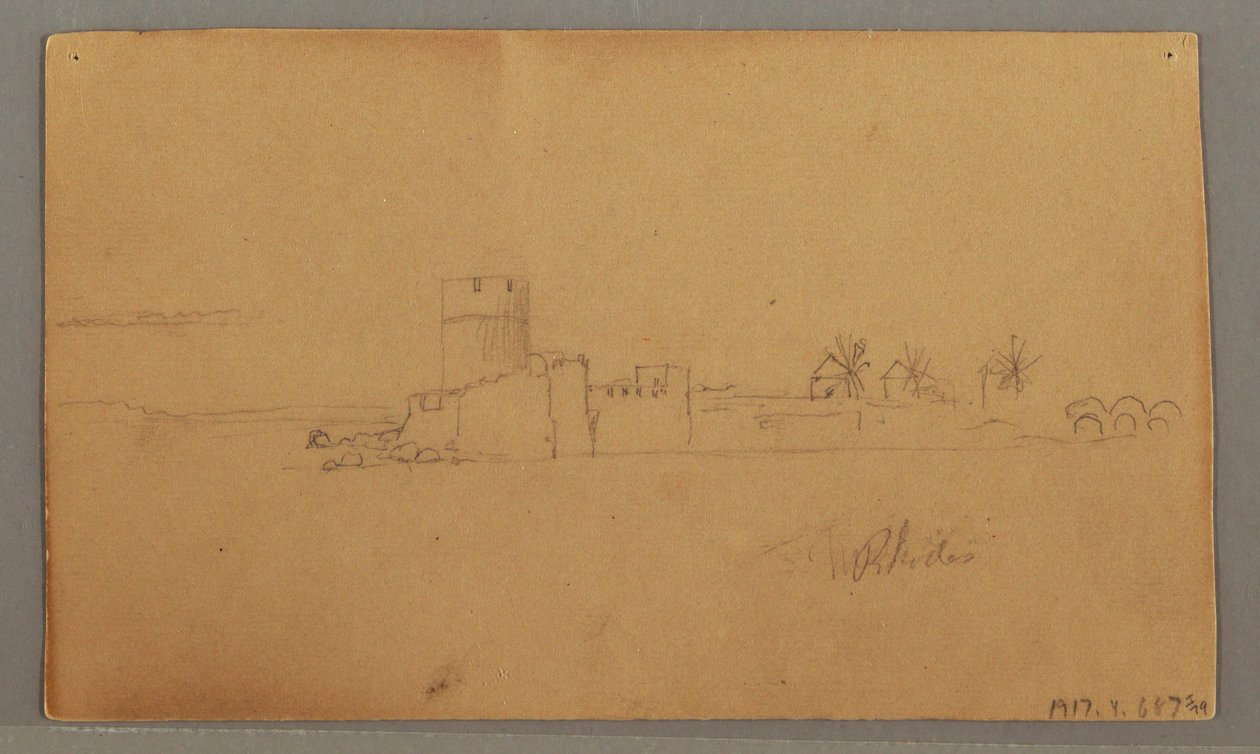 Zeichnung, Schloss am Hafen, 29. Mai 1868 von Frederic Edwin Church