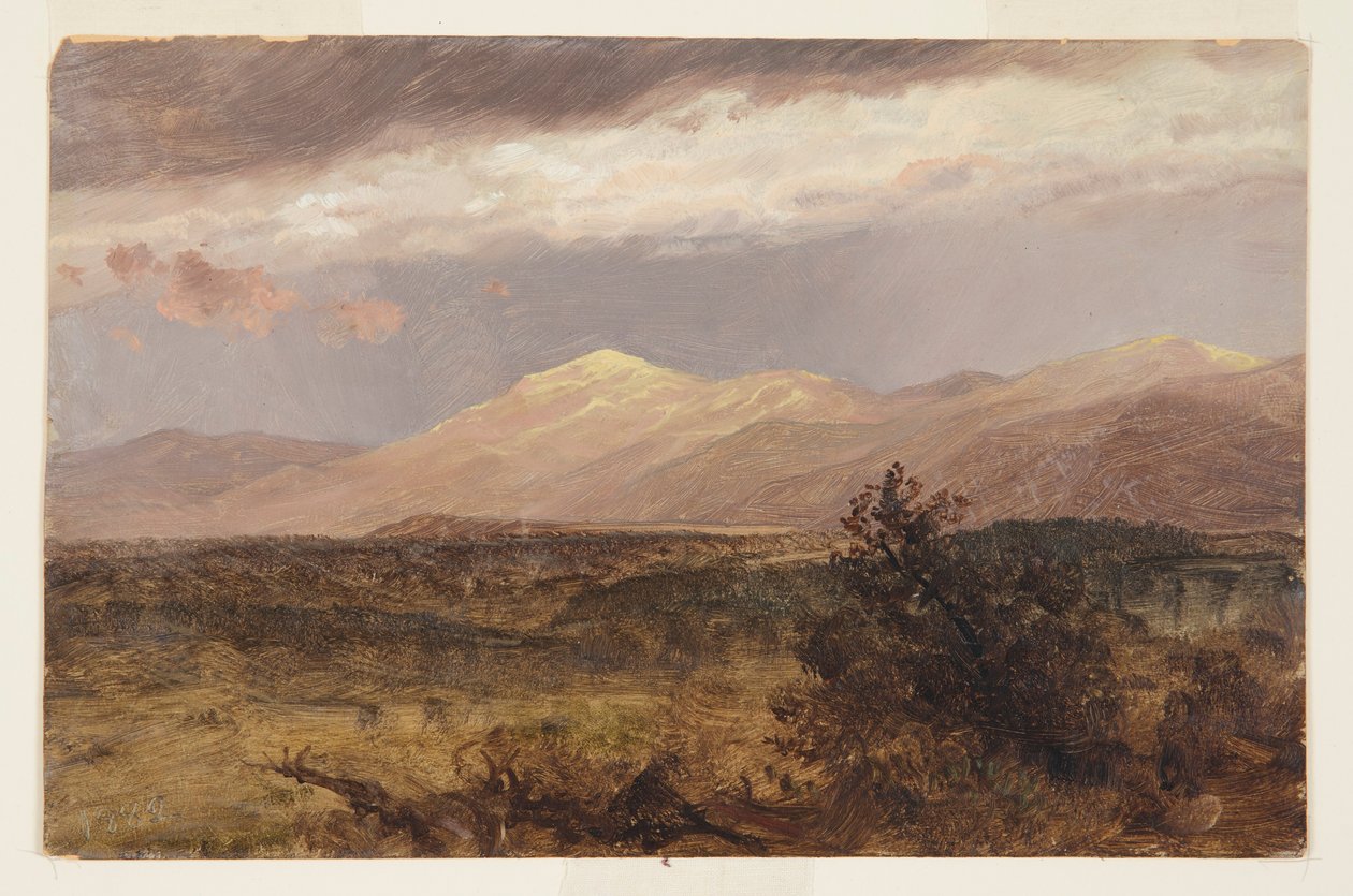 Zeichnung, Catskills bei Sonnenuntergang, 1882 von Frederic Edwin Church