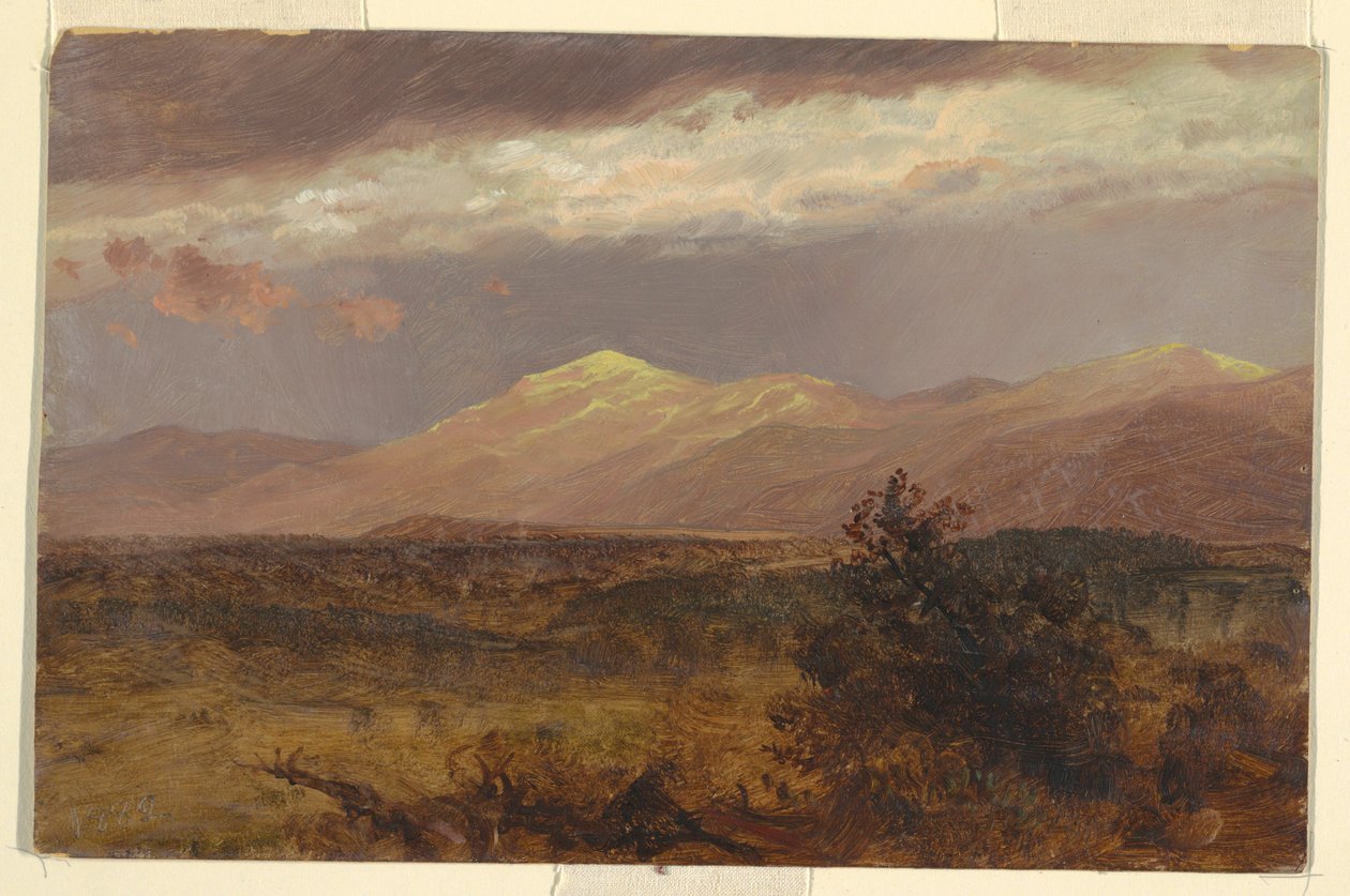 Zeichnung, Catskills bei Sonnenuntergang, 1882 von Frederic Edwin Church